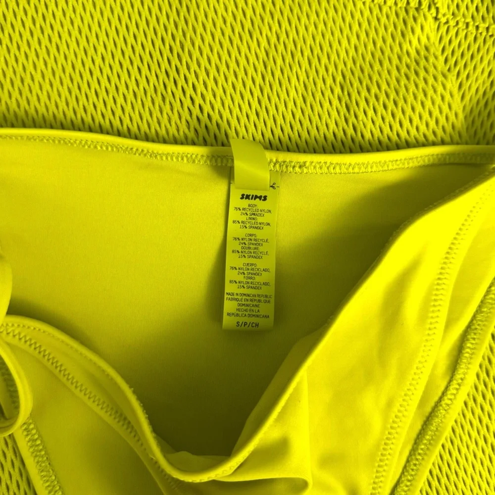 SKIMS Swim Warp Knit Cover-Up + Bikini Bottom l Citrus Yellow